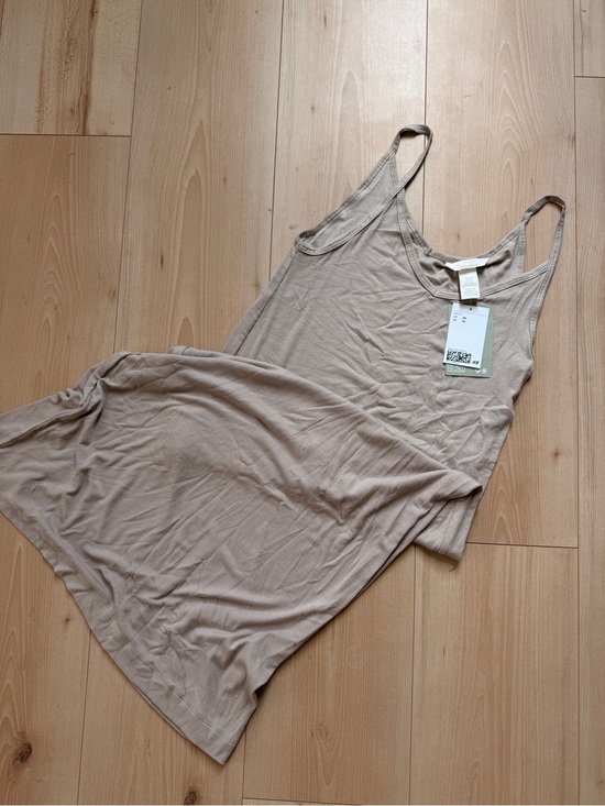 H&M Dresses & Skirts - Beige Ribbed Tank Dress - Summer or Nighttime